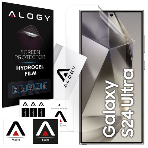 Hydrogel film for Samsung Galaxy S24 Ultra protective phone screen Alogy Hydrogel Film