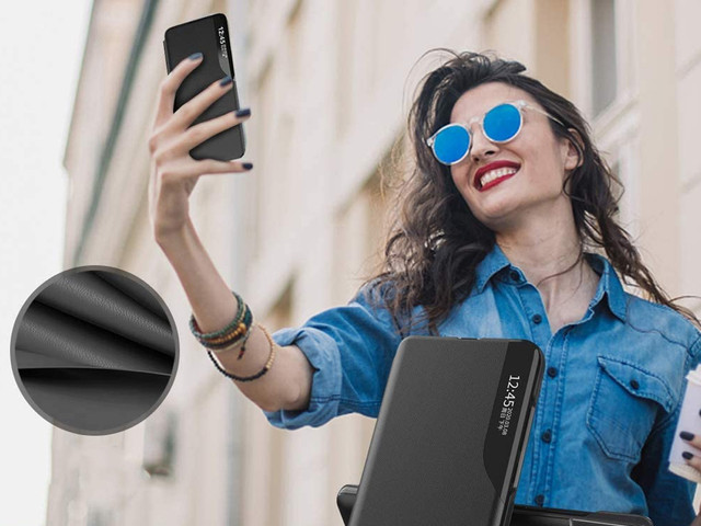 Etui z klapką portfel Alogy skórzane Smart View Cover do Samsung Galaxy A42