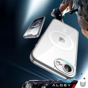 Etui do Apple iPhone 16e obudowa ochronna na telefon Alogy HybridMag™️ Case do MagSafe Przezroczyste