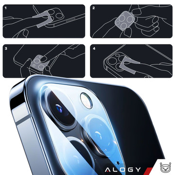 2x sklo objektivu fotoaparátu pro iPhone 15 Pro / 15 Pro Max Alogy čočka čirá průhledná