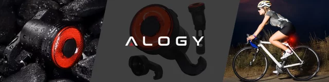 Bicycle rear light for the rear of the bike LED lighting rear light red aluminum waterproof IPX4 50lm Alogy