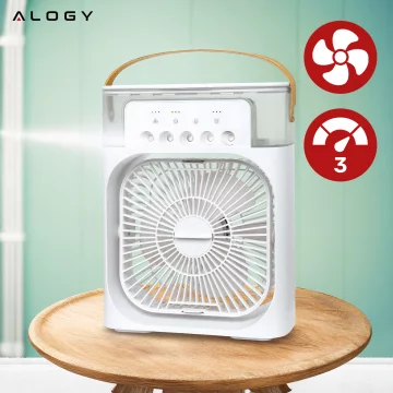Fan Desk Fan Standing Small Circulator with Clip Cordless Handheld 500mAh USB-C Alogy White
