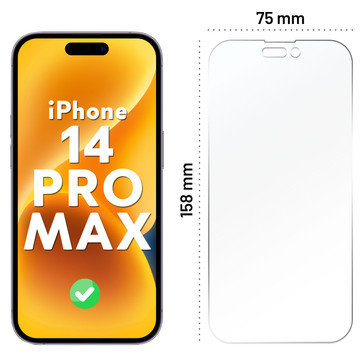 Hybridglas für Apple iPhone 14 Pro Max Vollbild Alogy Flexi Full Glass 9H Schutzglas Bruchsicher