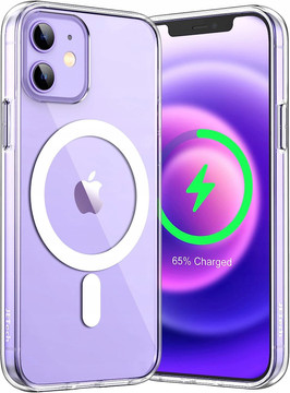 MagSafe Ultra Slim Alogy Case for iPhone 12/ Pro Qi Chargers Clear Glass