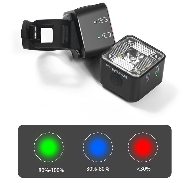 2v1 světlo na kolo Alogy zadní přední světlo na kolo Chytrá svítilna na kolo Vodotěsné přední a zadní světlo 120lm IP66