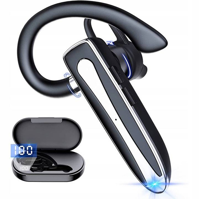 Bluetooth 5.1 Headset for Car Wireless Earphone for Car Driver Loud YYK-530 with PowerBank Charging Dock