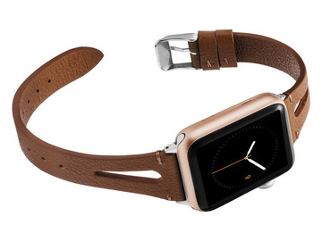Kožený řemínek Alogický kožený řemínek pro Apple Watch 42/44/45 / 49 mm hnědý