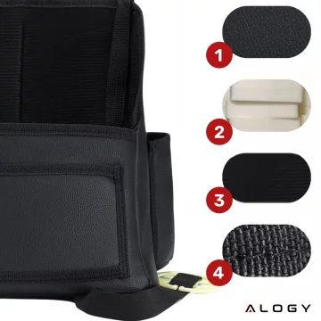 Car organizer for car between seat car seat Alogy Car drink holder tissues Black
