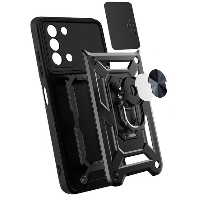 Alogy Camshield Stand Ring Camera Case for Samsung Galaxy A03s 164mm Black