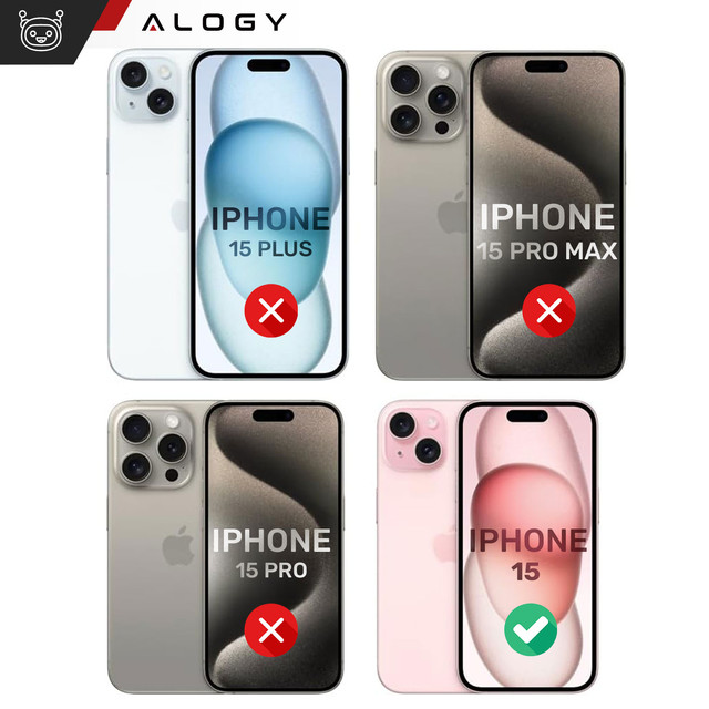 Pouzdro pro iPhone 15 MagSafe Hybrid Case Cover Shock Clear Alogy Transparent