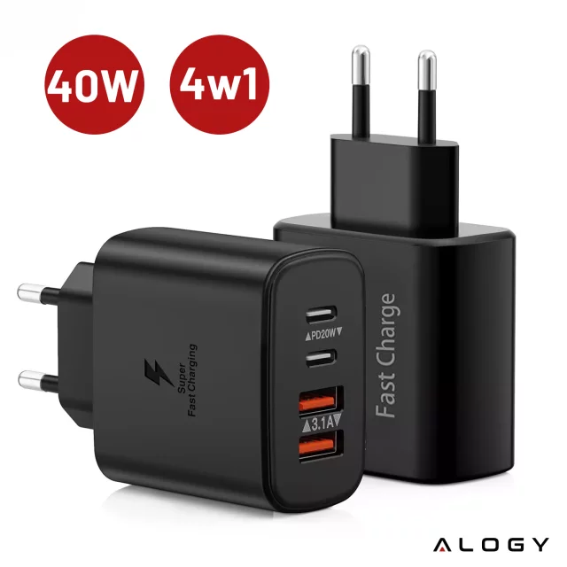 HUB splitter Alogy Adaptér pro počítačový notebook s USB-C na 3x USB-A 2.0 1x USB-A 3.0 šedý