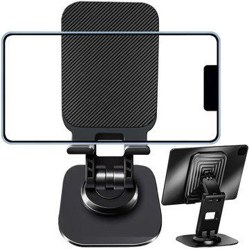 Handy-Halterung, Tablet-Ständer, Ständer, faltbar, verstellbar, Aluminium, für Schreibtisch von 10,2–32,9 cm (4–12,9 Zoll) 360 Alogy Schwarz