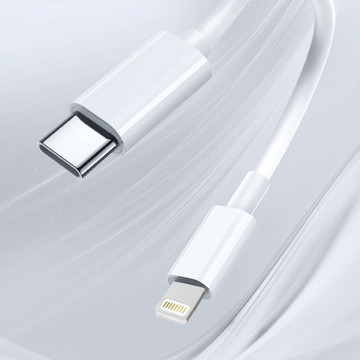 Kabel 100cm USB-C do Lightning PowerDelivery do Apple iPhone USB Data Charging Cable PD 20W Biały