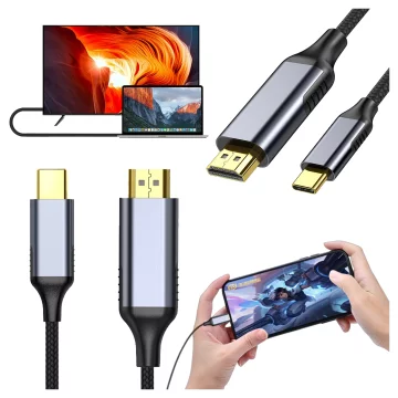 Kabel USB-C na HDMI Alogy HUB adaptér 4K 60HZ 200cm 2m černý