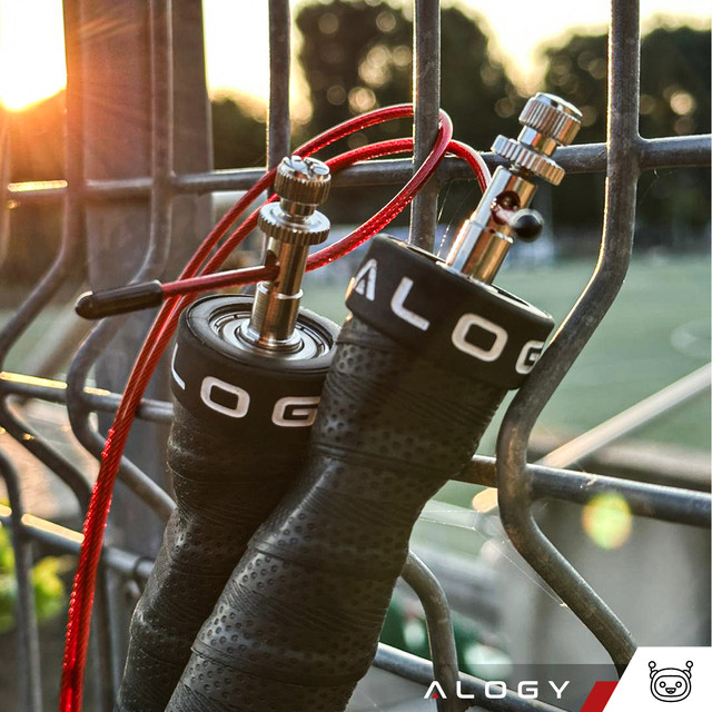 Adjustable boxing rope Crossfit Fitness Alogy Sport with replaceable links 300cm bearings comfortable Black