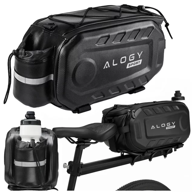 Fahrradtasche Fahrradtasche 2,5 l Fahrradhalter Lenkerrahmentasche Beutelhülle 23,6 x 10,5 x 10 cm (S) Alogy Sport schwarz