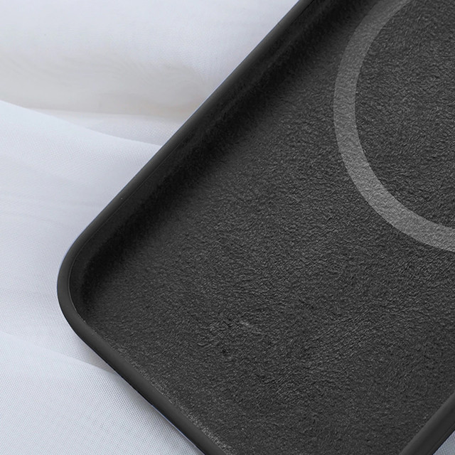 Case for MagSafe Ultra Slim Mag Alogy for Qi Chargers for Apple iPhone 13 Pro Black Inductive Charger Glass