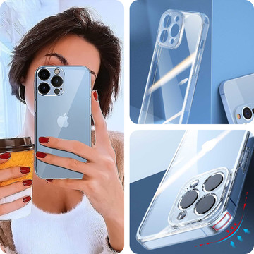 Obrněné pouzdro Alogy Hybrid Case pro Apple iPhone 13 Pro s krytem fotoaparátu Clear Glass