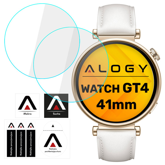 2x Alogy Tempered Glass für 9H-Bildschirm für Samsung Galaxy Watch 4 40mm