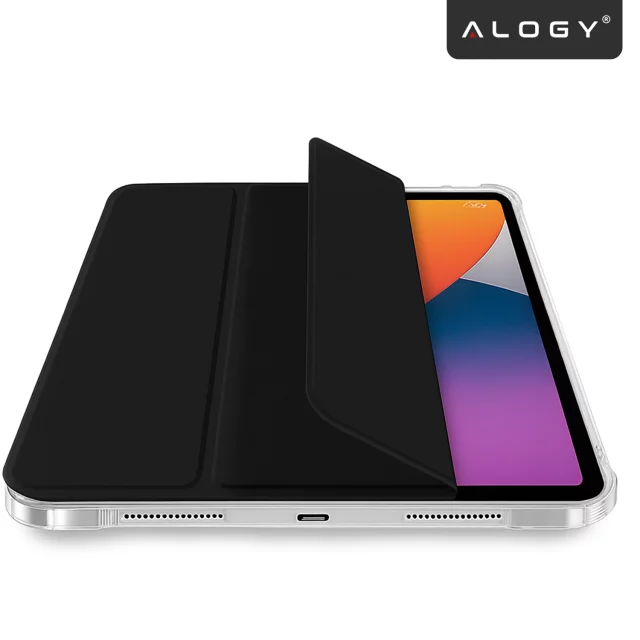 Etui do Apple iPad 11gen. 11" 2025 / 10gen. 10.9" 2022 Ochronne Hybrydowe z Miejscem na Rysik, Składana Okładka, Funkcja Podstawki, Alogy HybridBook™ Case – Czarne