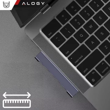 HUB splitter Alogy Adaptér pro počítačový notebook s USB-C na 3x USB-A 2.0 1x USB-A 3.0 šedý