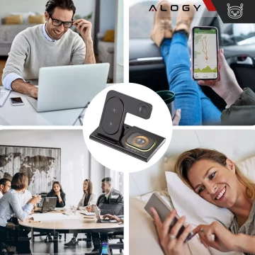 Ładowarka bezprzewodowa dla Samsung: Stacja ładowania bezprzewodowa 3 w 1 do Samsung Galaxy Watch 7/6/5/4/3 Pro Classic, Galaxy Buds do S25 Ultra, S24 , S23, S22, S21, S20, Note 20/10, Z Fold