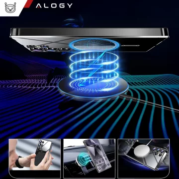 Samsung Galaxy S25 Ultra Alogy LuxeShield™️ Glamour Luxus-Ringhülle mit Kameraabdeckung, Schwarz