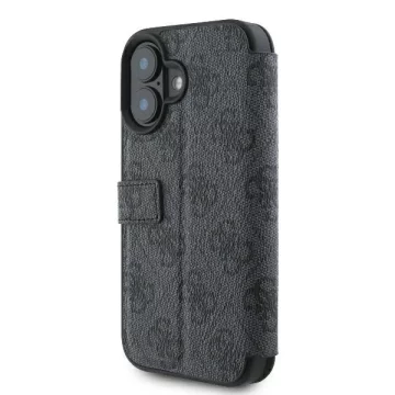 Guess 4G Metal Logo Book Case do iPhone 16 6,1″ – Black