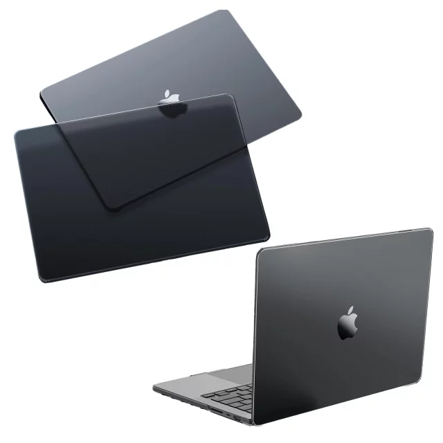 Etui ochronne do Apple Macbook Pro 14 - M1/M2/M3/M4 2021-2024 Alogy AirGuard™ Elastyczna obudowa bez odcisków palców Matowa Czerń