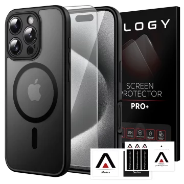 Case for Apple iPhone 16 Pro Max Alogy MagSafe Hybrid Matte Case with Lens Protection Black