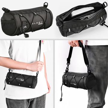 Brašna na tašku na kolo 2,5 l rám na řídítka rám na tašku obal na tašku 23,6 x 10,5 x 10 cm (S) Alogy Sport černá