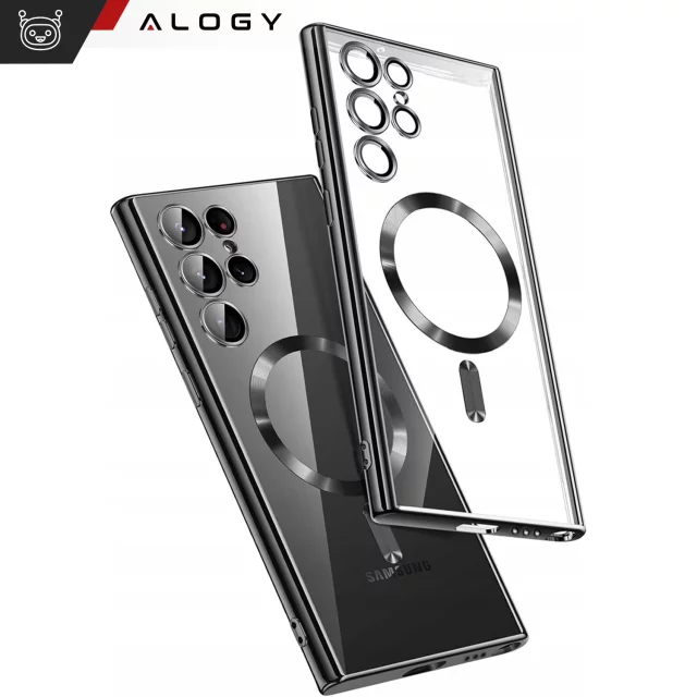 MagSafe Case for Apple iPhone 16 Pro Max Alogy Glamour Luxury Ring Case Gold-Transparent