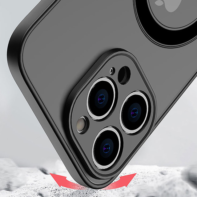 Apple iPhone 13 Pro Max Case Alogy Hybrid Mag Case for MagSafe with Camera Protection Matte Black Qi Charger