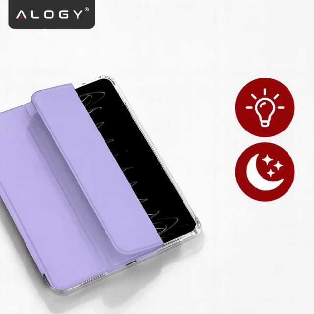Etui do Apple iPad 11gen. 11" 2025 / 10gen. 10.9" 2022 Ochronne Hybrydowe z Miejscem na Rysik, Składana Okładka, Funkcja Podstawki, Alogy HybridBook™ Case – Fioletowe