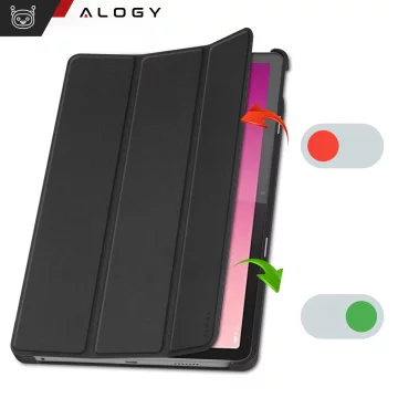 Schutzhülle für Lenovo Tab P12 12.7 TB-370 Tablet, Alogy Book Cover Case, Schwarz