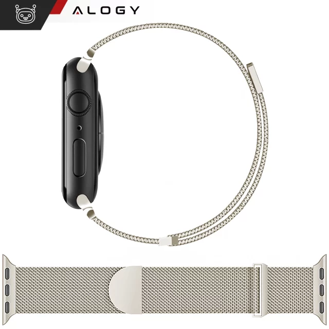 Alogy Stahlarmband für Apple Watch 38/40/41 mm Edelstahl Moonlight