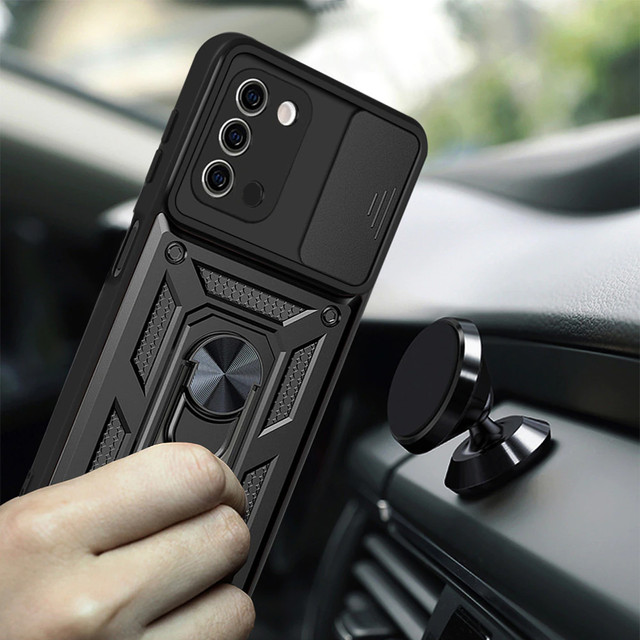 Alogy Camshield Stand Ring Camera Case for Samsung Galaxy A03s 164mm Black