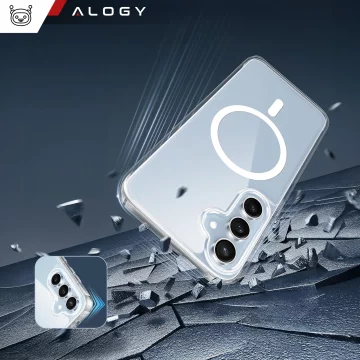 Pouzdro pro Apple iPhone 16 Pro Max Alogy Anti-Shock Hybrid Case pro MagSafe Transparent