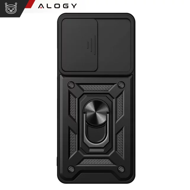 Case for Apple iPhone 16 armored Slide Case Ring camera protection housing Camshield Alogy black