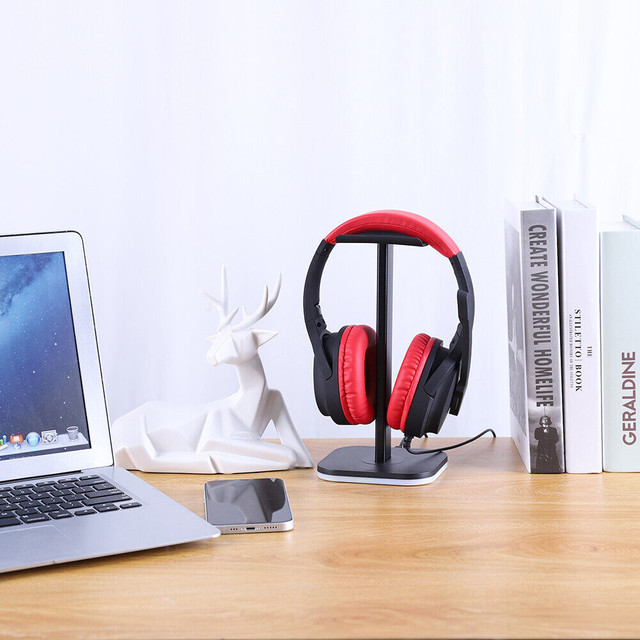 Gaming-Kopfhörerständer mit RGB-LED-Hintergrundbeleuchtung Schwarz