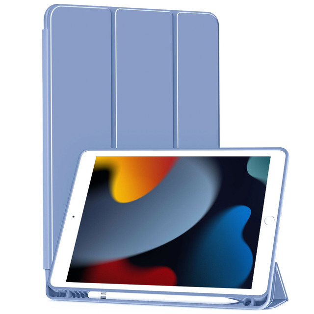 Etui do Apple iPad 10.2" 9/8/7 Gen (2021/2020/2019), Ochronne Smart Case z Klapką i Podstawką, Odporne TPU, Wzmocnione Narożniki, Alogy BookGuard™ – Niebieskie
