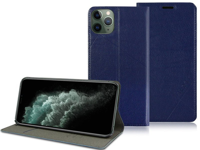 Flip Wallet Alogy Leather Case for Apple iPhone 11 Pro Max Navy Blue