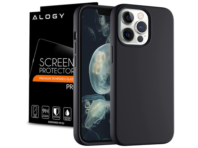 Alogy Thin Soft Case for iPhone 13 Pro Black Glass