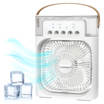 Stolní ventilátor stojící ventilátor malé oběhové čerpadlo s klipem bezdrátové ruční 500mAh USB-C Alogy White
