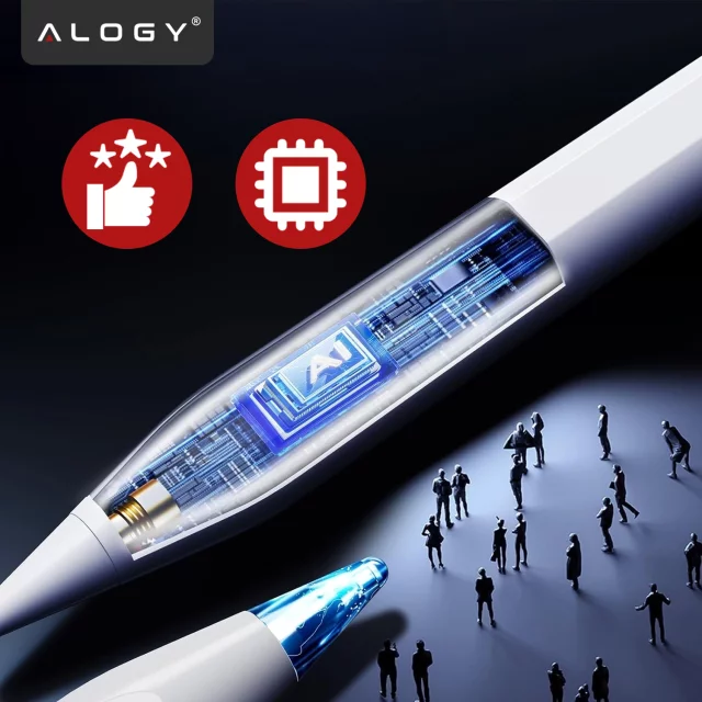 Magnetické pero Alogy pro poznámkové a skicovací pero pro Apple iPad Pro/ Air/ Mini White