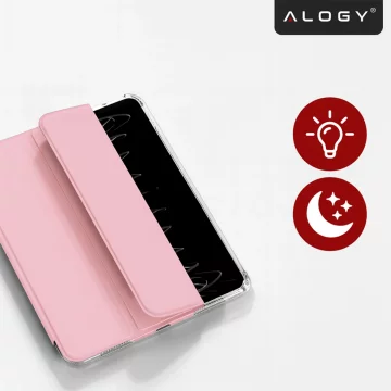 Etui do Apple iPad 11gen. 11" 2025 / 10gen. 10.9" 2022 Ochronne Hybrydowe z Miejscem na Rysik, Składana Okładka, Funkcja Podstawki, Alogy HybridBook™ Case  – Różowe