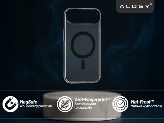 Pouzdro Apple iPhone 17 Air – matný kryt MagSafe s ochranou čočky, tenký a odolný proti poškrábání, perfektně padne – Alogy Skinny MatteCase™ černý
