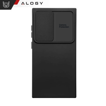 Case for Samsung Galaxy S24 Ultra Armored Case Protection Camera Cover Slide Camshield Case Alogy Black Glass