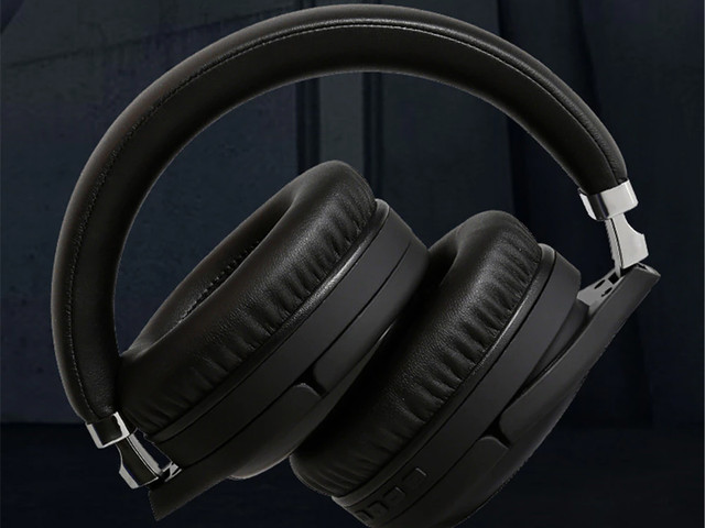 Alogy On-Ear Wireless Headphones with ANC Bluetooth 5.0 Mic Black