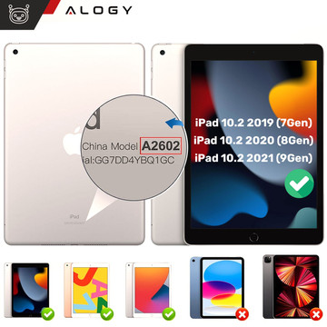 Case for Apple iPad 10.2 9 Gen 8/7 2021/2020/2019 Smart Pencil Case Alogy TPU Tablet Cover Pink